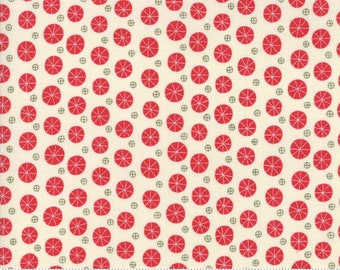 Eat, Drink & Be Ugly by Sandy Gervais - Peppermints in Snow Red (17926-21) - 1 Yard