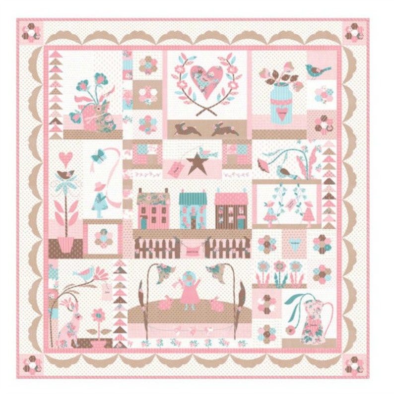 Kit2890 MERCI LA VIE Quilt Kit with Moda Kindred Spirits Fabric by Bunny Hill Designs