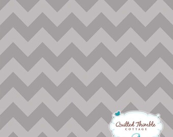 Chevrons by Riley Blake Designs - Medium Gray Tonal (C380-41) - 1 yard