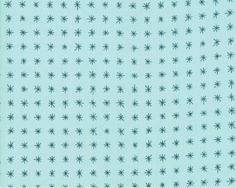 To Be Jolly by One Canoe Two - Star Snowflakes in Frosty (30648-18) - Moda - 1 Yard