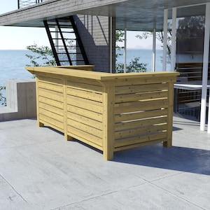 DIY Garden Tiki Bar - Outdoor Bar Blueprint, Backyard Patio Wooden Bar, Coffee Bar Plans, Party Event Bar, Woodworking Blueprint