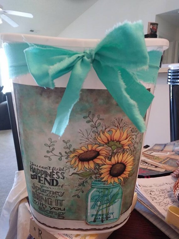 Primitive Sunflower Blue Ball Jar Country Bathroom Print Etsy
