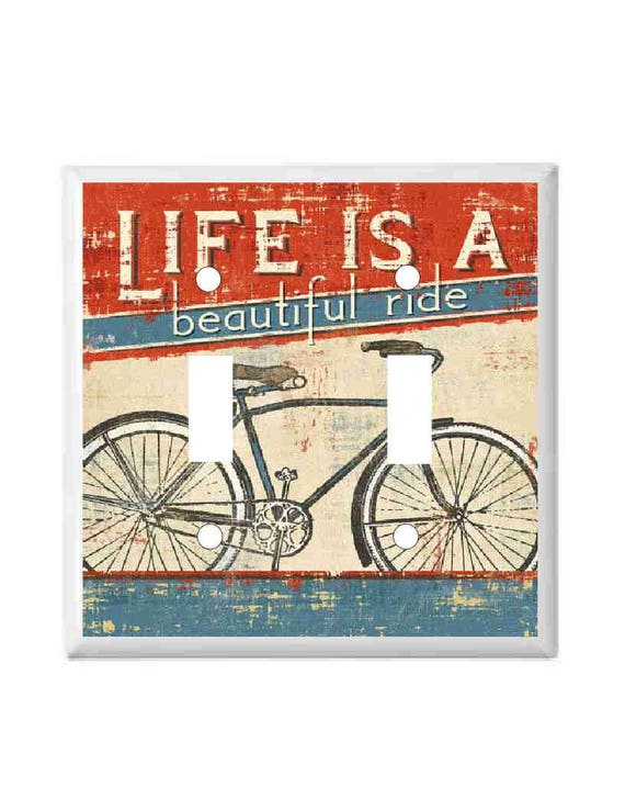 Life Beautiful Ride Bike Bicycle Vintage Double Lightswitch Etsy