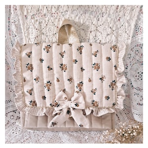 Cartable maternelle fleuri vichy ( Clarisse)