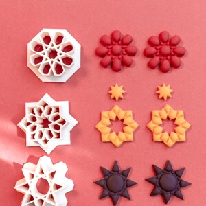 Star Polymer Clay Cutter Bundle | Mandala Earring Cutters (3pcs)