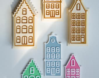 Amsterdam House Magnet Cutter Set | Dutch Canal House Design for Magnets & Bookmarks
