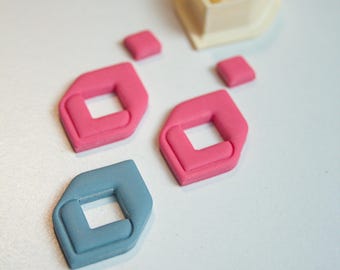 Abstract Diamond Shape Polymer Clay Cutter | Minimal Geometric Design for Earrings & Charms