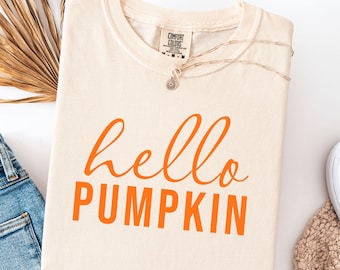 Hello Pumpkin SVG PNG, Halloween Shirt, Fall Decor, Hello pumpkin sublimation png, Thanksgiving Signs, Hello Pumpkin Cut File for Cricut