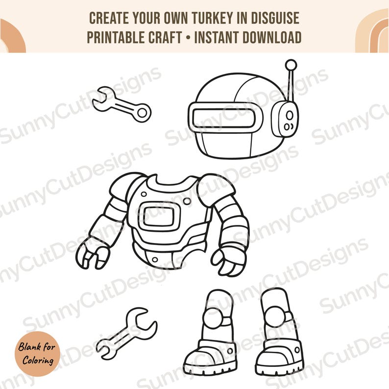Disguise a Turkey - Futuristic Robot Blank Template Disguise ...