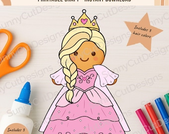 Disguise a Gingerbread Man - Template & Princess Disguise, Gingerbread in Disguise Printable, Gingerbread Costume Ideas, Kids Table Activity