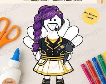 Verkleiden Sie einen Truthahn - Kpop Star Disguise Vorlage, Kpop Türkei Disguise, Thanksgiving Craft, Schulhandwerk, Thanksgiving druckbar, digitales pdf