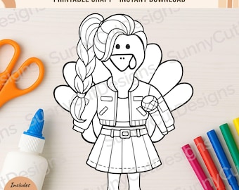 Verkleiden Sie einen Truthahn - Kpop Star Blank Template Disguise, Thanksgiving Craft, Schule Handwerk, Thanksgiving druckbar, Thanksgiving Projekt, pdf