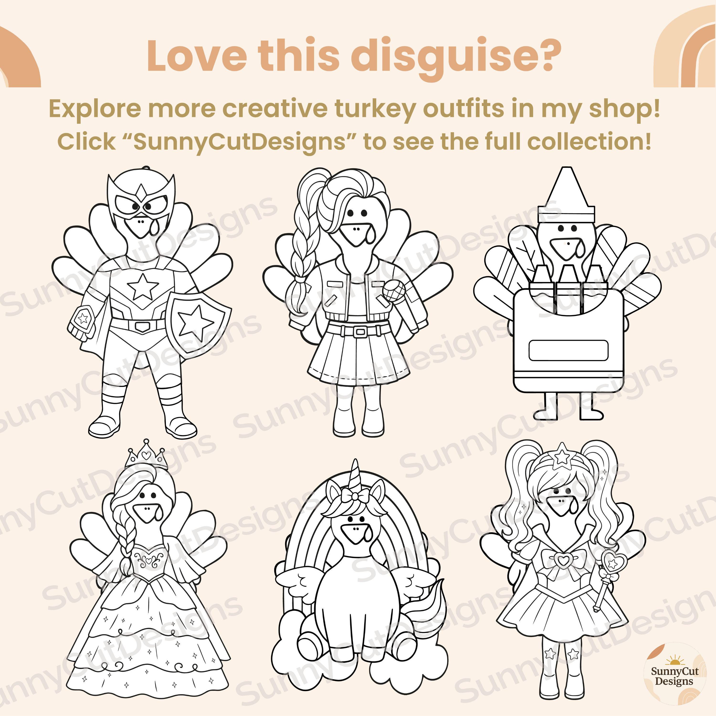 Disguise a Turkey - Princess Disguise Template, Thanksgiving Craft ...