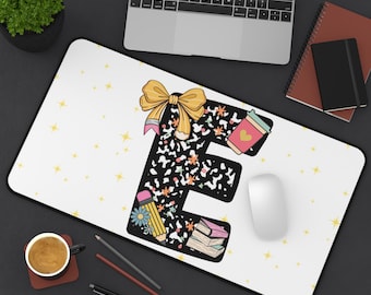 Personalized Teacher Desk Mat: Monogrammed School Supplies Design