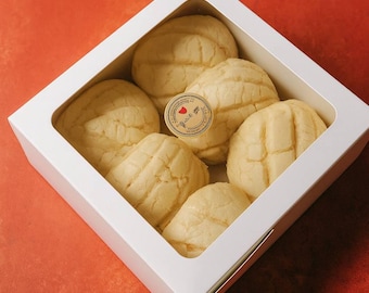 Authentic Mexican Conchas – Pan Dulce Sweet Bread – Freshly Baked Variety Box (4 Pack, 6 Pack, 12 Pack) | Pynkie Promise Bakery Gift box