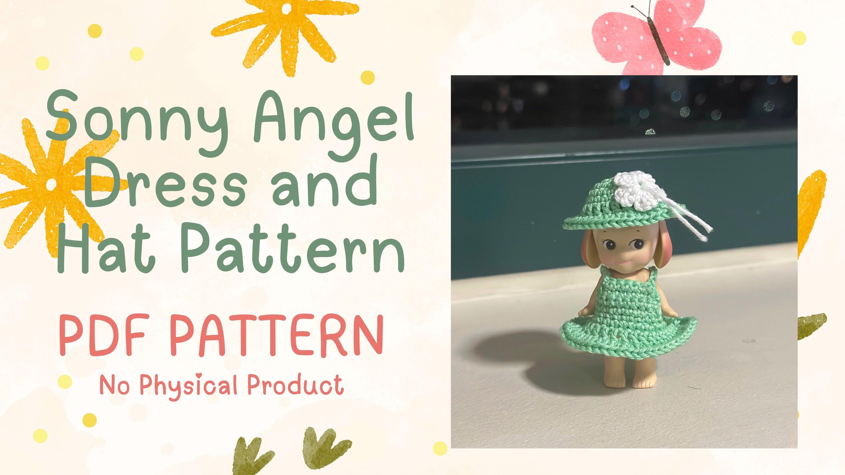 Crochet Pattern Sonny Angel Dress and Hat