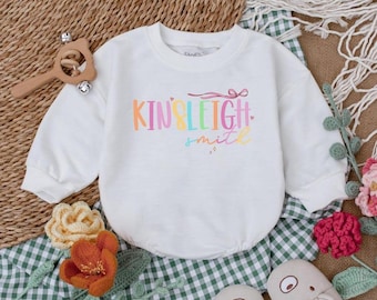 Personalized Baby Girl Romper – Handmade Bubble Romper