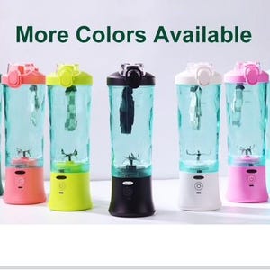 Mini licuadora eléctrica portátil de 600 ml, exprimidor de frutas y trituradora de hielo.