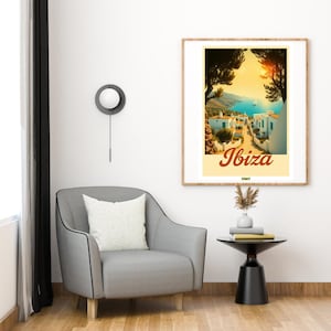 Ibiza, rêve méditerranéen | Affiche Vintage Art Déco | France | Printable Vintage Posters | Digital Download | Kiwi