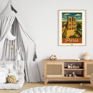Notre-Dame de Paris – Gardienne des siècles | Affiche Vintage Art Déco | France | Printable Vintage Posters | Digital Download | Kiwi
