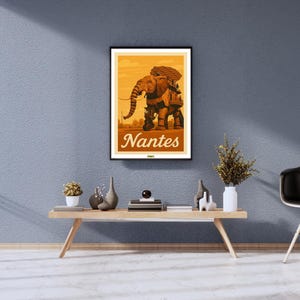 Nantes, la Cité des Rêves Mécaniques | Affiche Vintage Art Déco | France | Printable Vintage Posters | Digital Download | Kiwi
