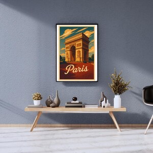 Paris éternel – L’Arc de Triomphe en lumière | Affiche Vintage Art Déco | France | Printable Vintage Posters | Digital Download | Kiwi