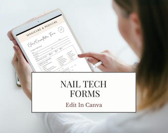 Nail Forms Bundle: Salon KlientInnenbesprechung (Canva Template)