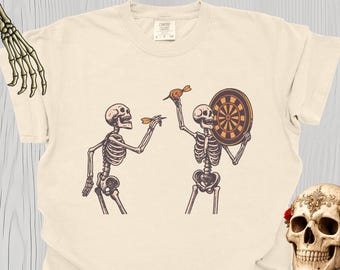 Darts Shirt Comfort Colors®, Funny Dartboard T-shirt, Vintage Gift for Darts Players
