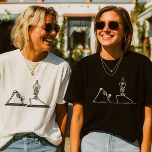 Skeletons Yoga Shirt Comfort Colors® | Funny Spooky T-shirt for Yoga Lovers | Retro Gift for Yoga Lovers & Instructors image 4