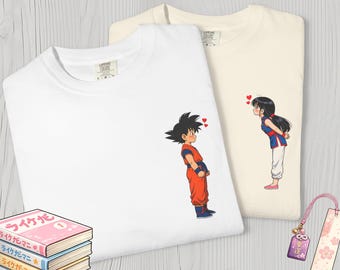 Kawaii Anime Couple Matching Shirt, Boyfriend Girlfriend Tee, Martial Arts Romance, Anniversary Gift
