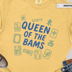 Queen of the Bams Mahjong Shirt, Mahjong Player Gift for Women, Mahj Game Night Tee, Mahjongg Club Apparel image 8