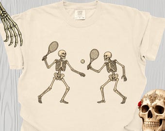 Skeleton Tennis Shirt Comfort Colors® | Funny Sports Gift for Tennis Players