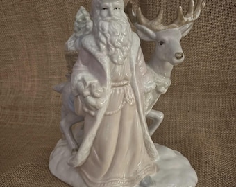 Vintage Old World Santa w/ Reindeer