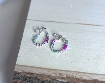 Kali Ombre and Natural Stone Beads Earring