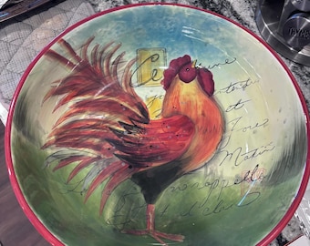 Vintage CERTIFIED INTERNATIONAL "Le Rooster" serving bowl