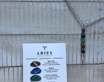 Handmade Natural Stone Chakra constellation necklace
