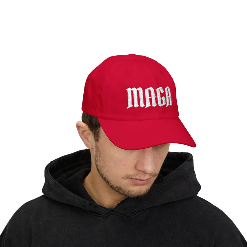 MAGA Dad Cap | Camouflage Political Baseball Hat image 8