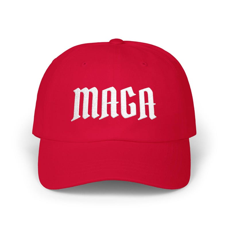 MAGA Dad Cap | Camouflage Political Baseball Hat image 4