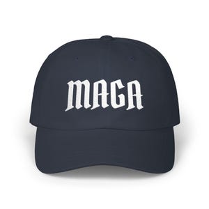 MAGA Dad Cap | Camouflage Political Baseball Hat image 2