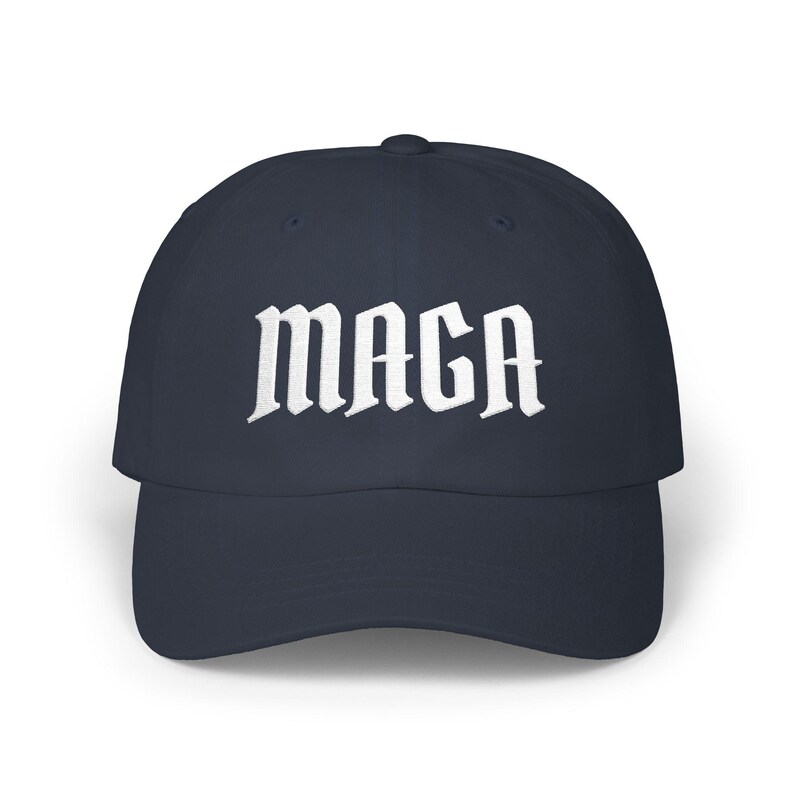 MAGA Dad Cap | Camouflage Political Baseball Hat image 2