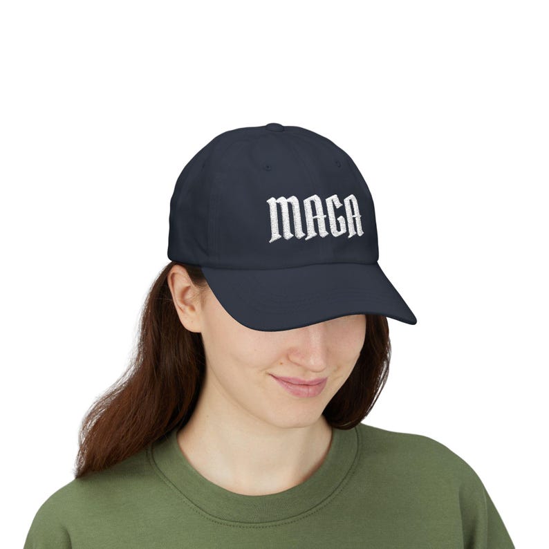 MAGA Dad Cap | Camouflage Political Baseball Hat image 10