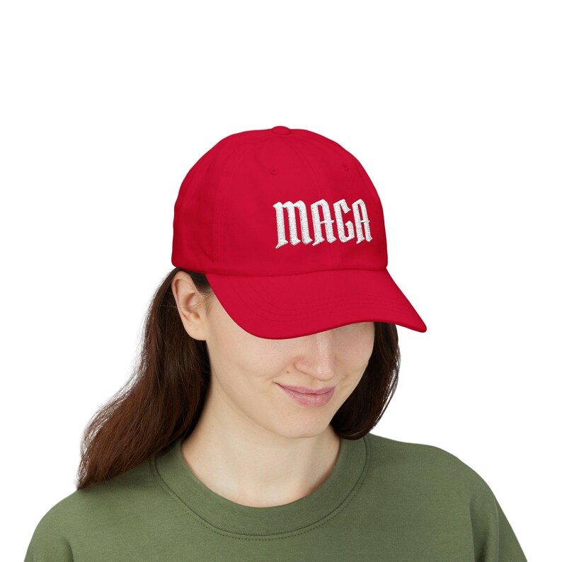 MAGA Dad Cap | Camouflage Political Baseball Hat image 12