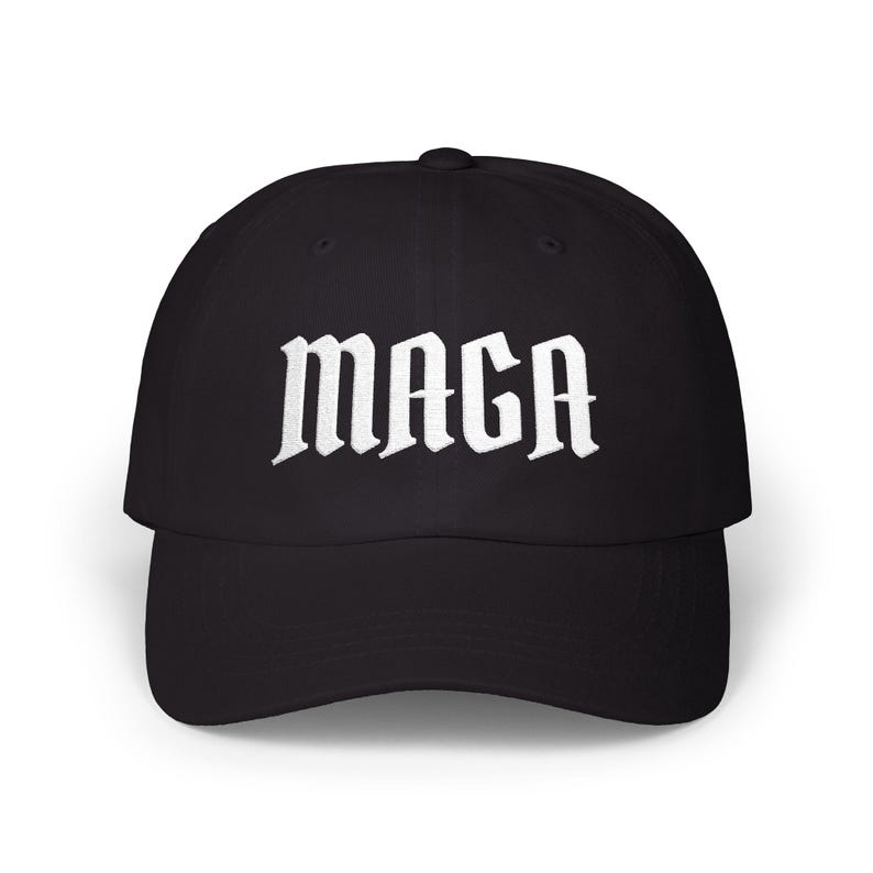 MAGA Dad Cap | Camouflage Political Baseball Hat image 3