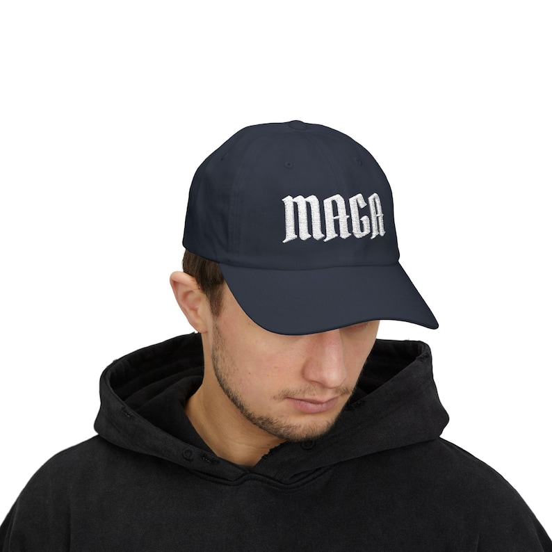 MAGA Dad Cap | Camouflage Political Baseball Hat image 6