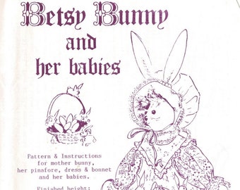 Betsy Bunny and her Babies/ Sewing Pattern by Frill Seekers, 1990