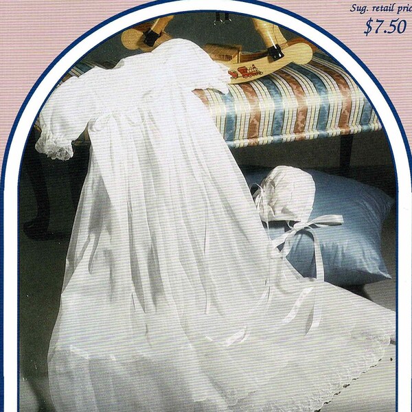 The New Swiss Baptismal/Christening Gown & Bonnet Pattern - by The Smocking Horse/ 1991