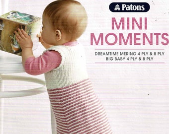 Mini Moments - 15 Knitting Designs for Babies by Patons, Book 1320