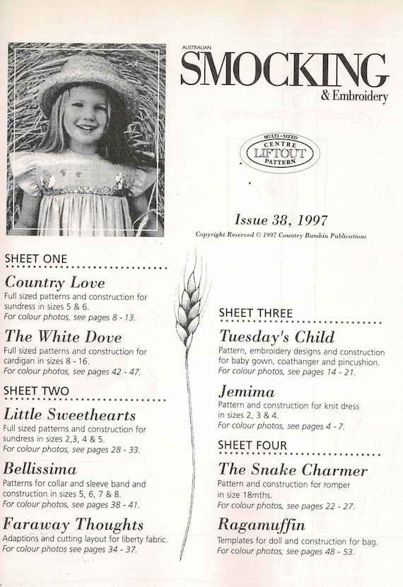 趣味・スポーツ・実用 Australian Smocking and Embroidery no28 News - New Digital Patterns | Australian Smocking & Embroidery