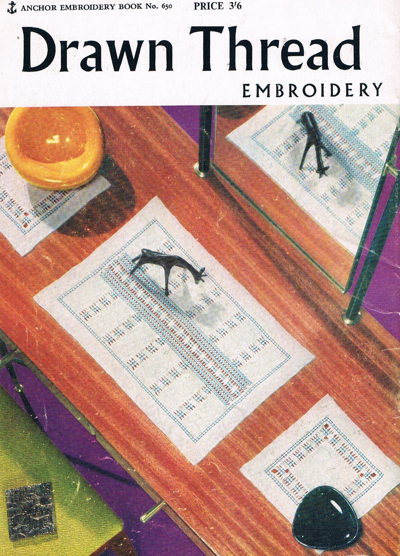Drawn Thread Embroidery Patterns Anchor Embroidery Book Etsy