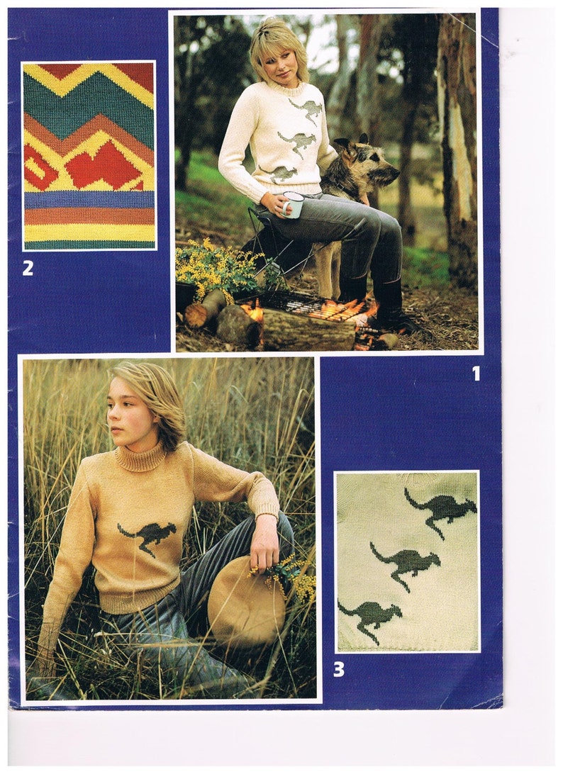 Australian Motifs Knitting Patterns Patons 686 Etsy